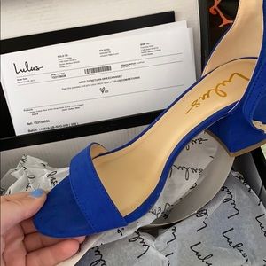 Cobalt Blue Strap Heels